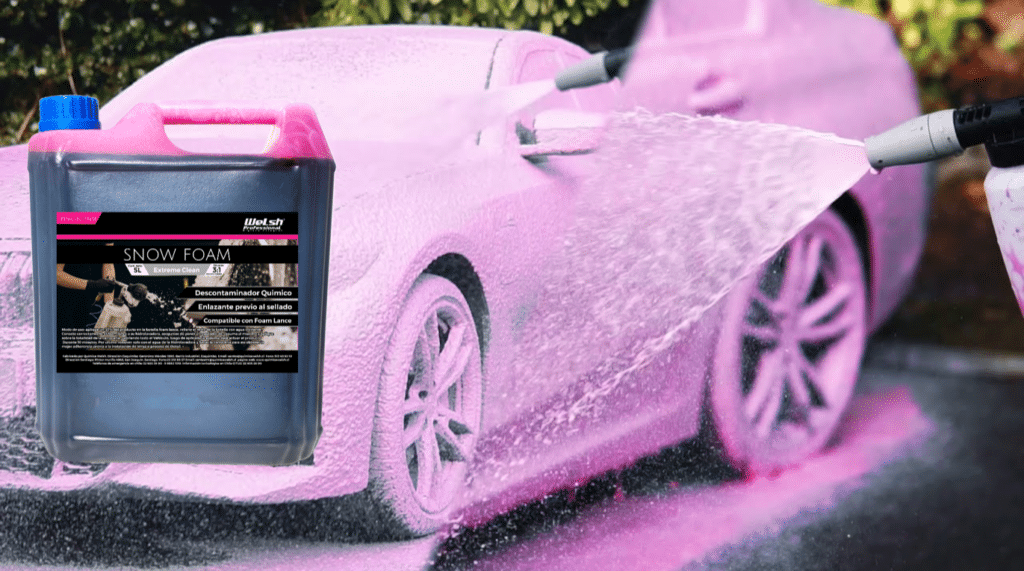 Shampoo para autos-Espuma de Colores-snow foam-espuma nieve-espumado para auto-shampoo rosa