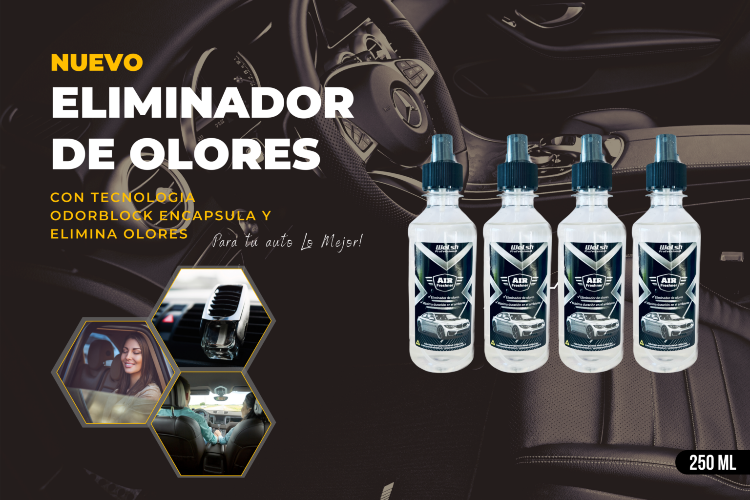 Eliminador de olores perfume para auto oferta